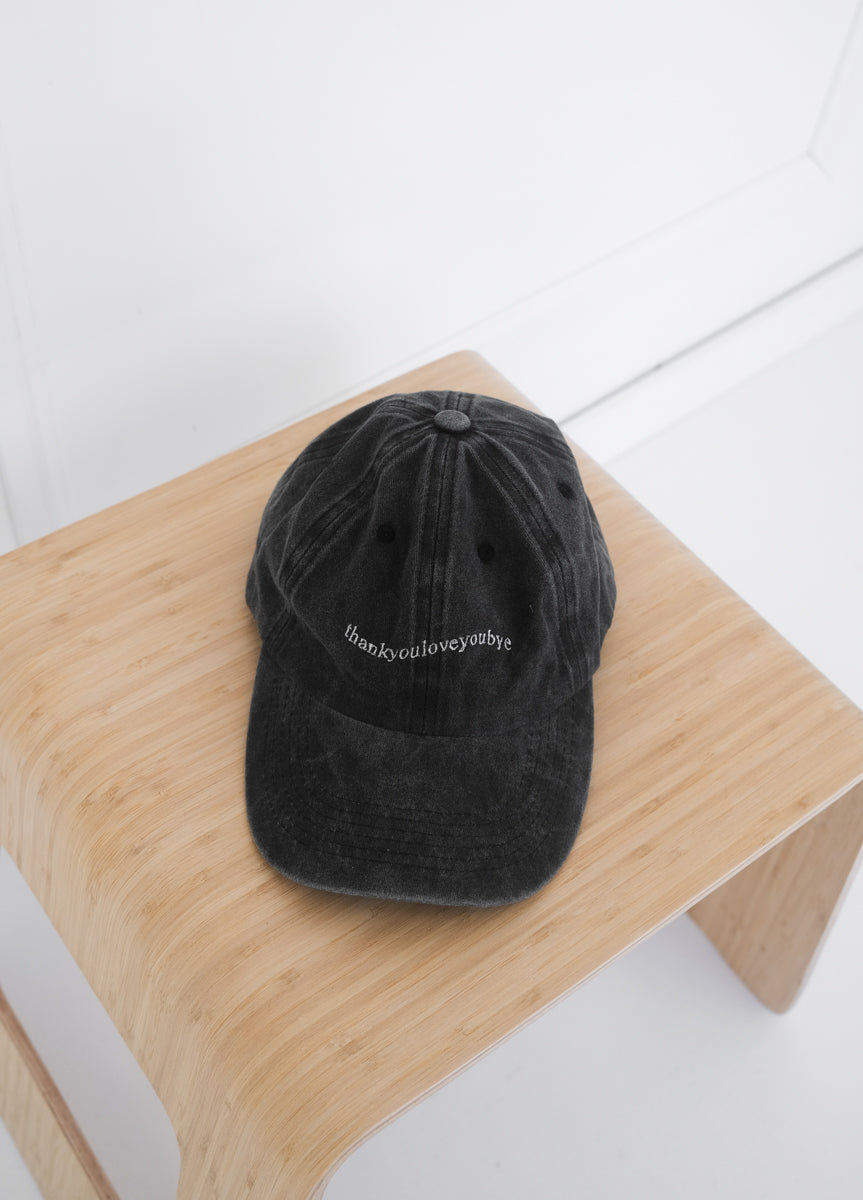 THANKYOULOVEYOUBYE | WASHED BLACK DAD CAP